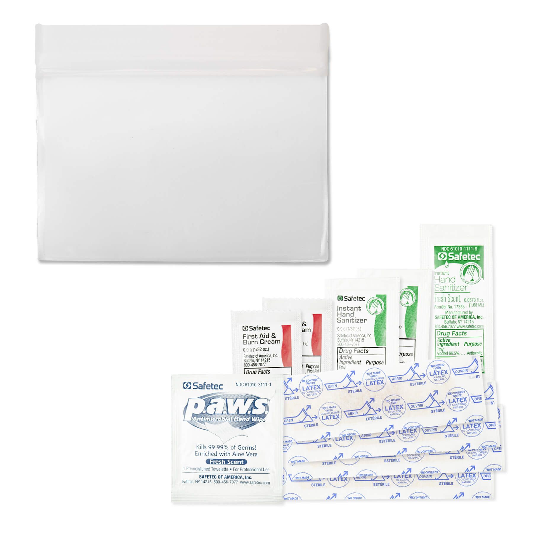Clear with White Zip Lock Blank